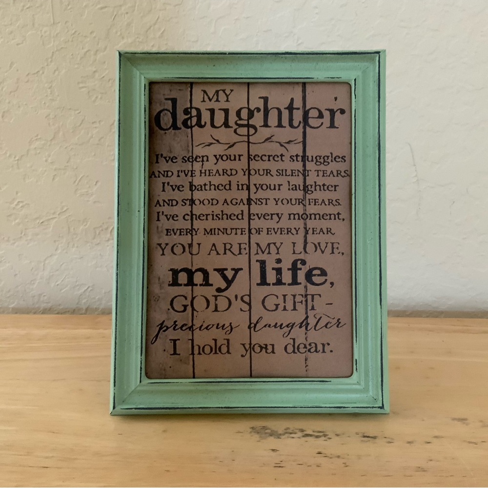 Farmhouse Daughter gods gift picture 5x7 w/frame